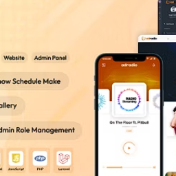 AdRadio - Live Radio Streaming Website and Apps with Admin Panel v1.2